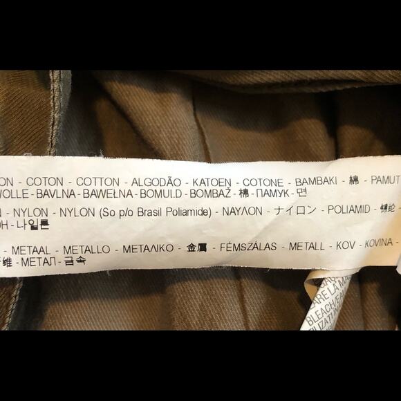 ZARA Jacket Women’s Small Army Green Utility Lightweight Boho Parachute Cargo - Picture 7 of 7